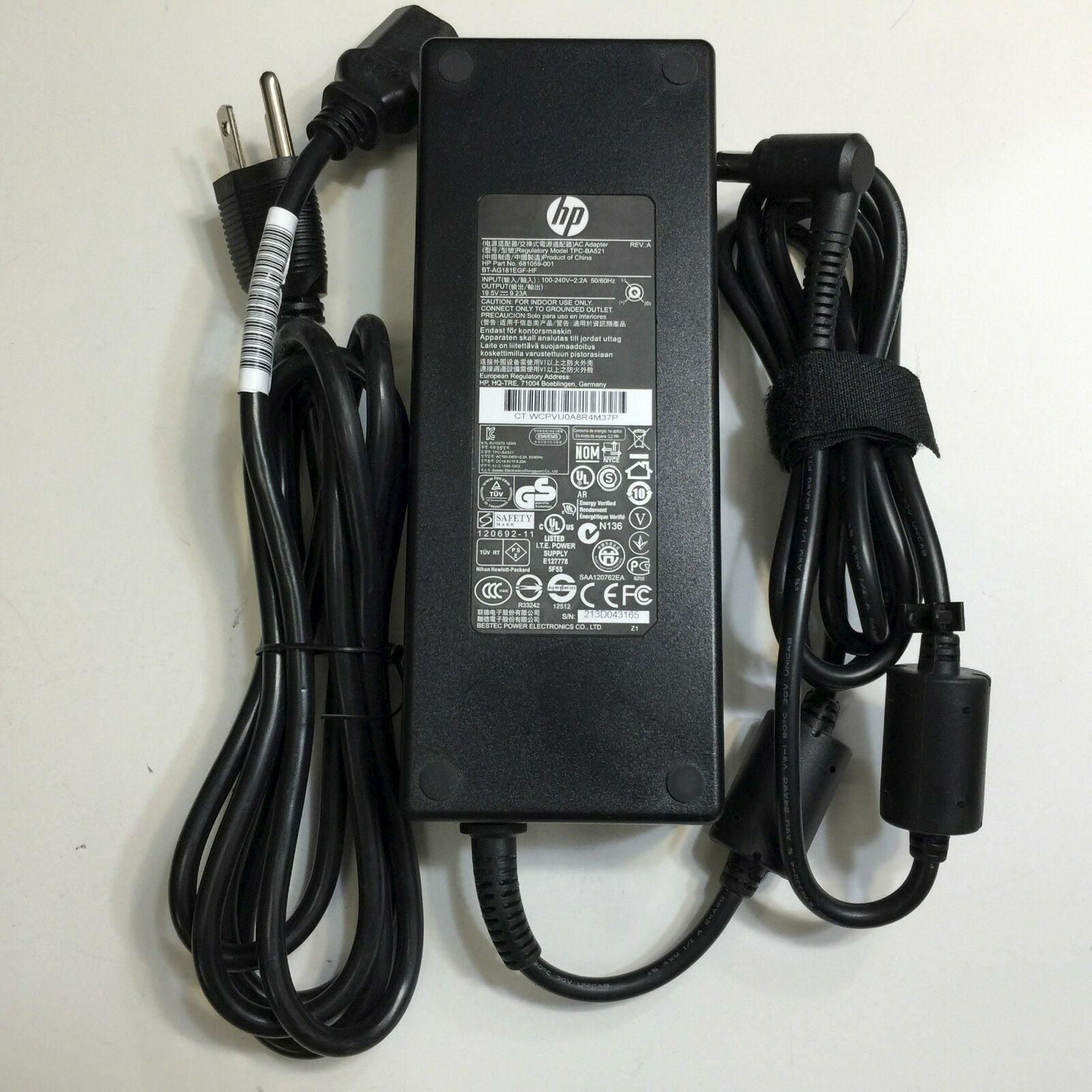 New HP ENVY CURVE 34-A051 34-A150 180W 19.5V 9.2A 681059-001 Charger AC Power Supply Adapter